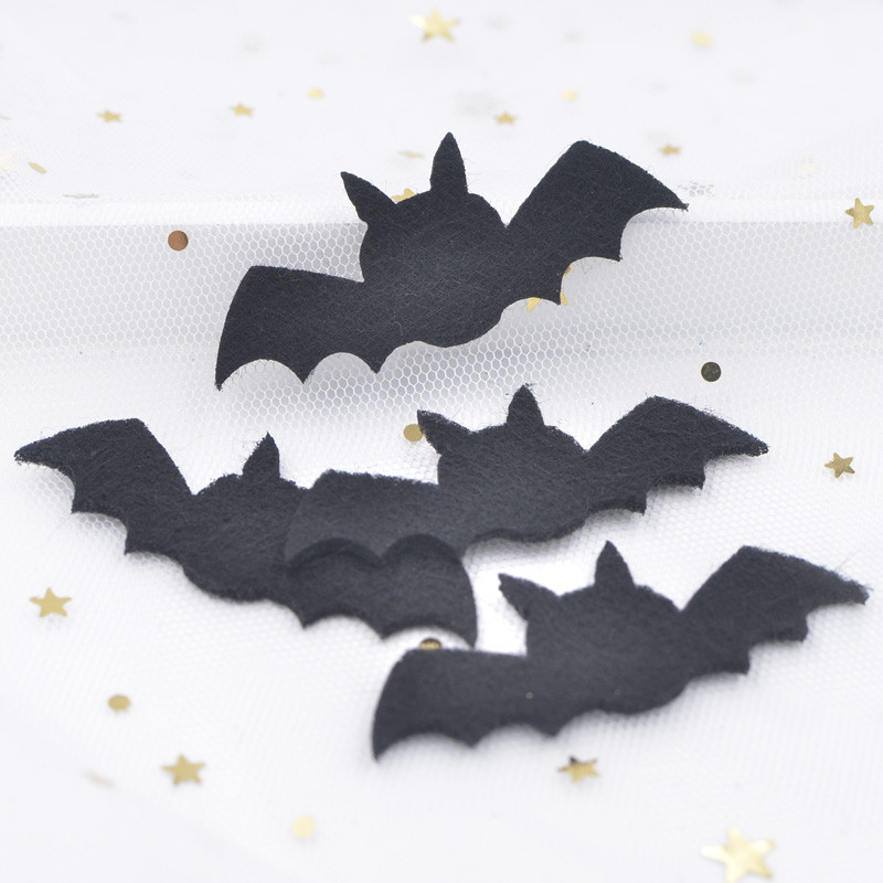 30 ชิ้นสีดําค้างคาว Appliques Non-ทอเบาะแพทช์สําหรับสติ๊กเกอร์ติดผนัง Home Halloween Party คอสเพลย์แฟนซีชุดเครื่องแต่งกาย