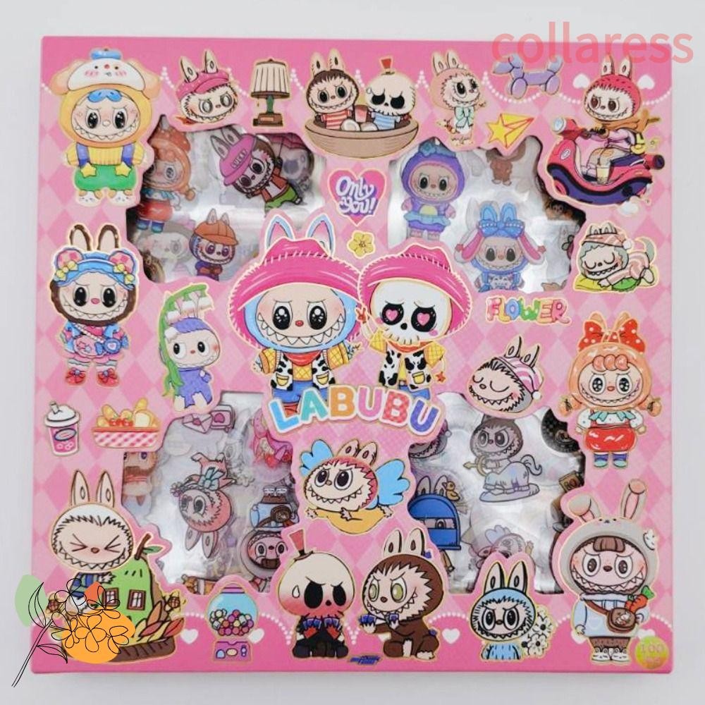 สติ๊กเกอร์เด็ก COLLARESS, สติ๊กเกอร์บัญชีแยกประเภทมือ 100 ชิ้น, DIY Non-Repeating Cute Stationery Notebook Sticker ของขวัญวันเกิด