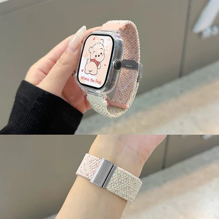 2 in 1 Case + Strap สําหรับ Redmi Watch 5 Active สมาร์ทวอท์ชไนลอนถักสายรัดข้อมือแบบปรับได้ Redmi Watch 5 Lite สายนาฬิกาเข็มขัดอุปกรณ์เสริม