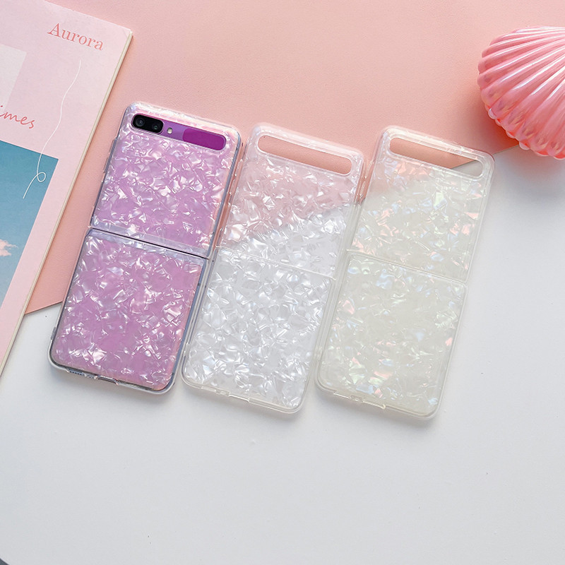 YZflip funda Case สำหรับ Samsung Galaxy Z flip 1 2 3รูปแบบเปลือกที่มีสีสัน Soft Mobile Phone Case CO