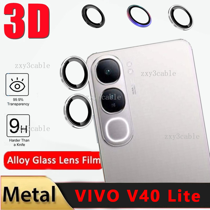 เลนส์กล้องแหวน Protector สําหรับ Vivo V40 Lite Y200 Y19S 5G 4G 2024 เลนส์โลหะป้องกันกระจกนิรภัยสําหรับ V40Lite VivoY200 VivoY19S Y 200 ฝาครอบเลนส์