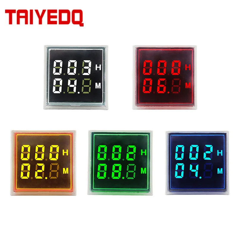 อุตสาหกรรม LED Digital Display Square HOURS ตัวบ่งชี้จับเวลา 0-999H AC220-380V AD101-22HRS GQOD