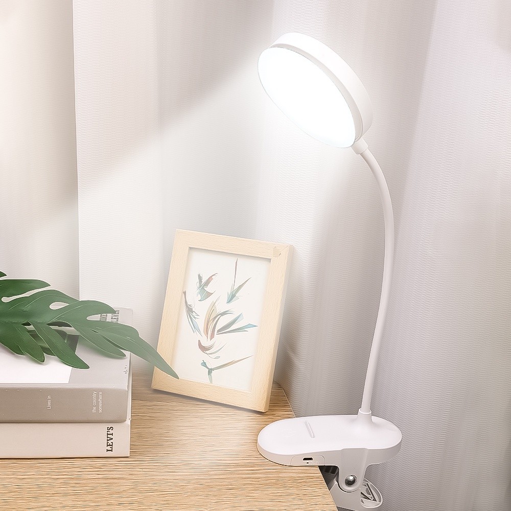 LUMi โคมไฟหนีบโต๊ะ โคมไฟตั้งโต๊ะ โคมไฟอ่านหนังสือ LED ถนอมสายตา ระบบสัมผัสหรี่ไฟได้ ปรับแสงไฟได้ 3ระดับ พร้อมสายชาร์จUSB รูปที่ 2
