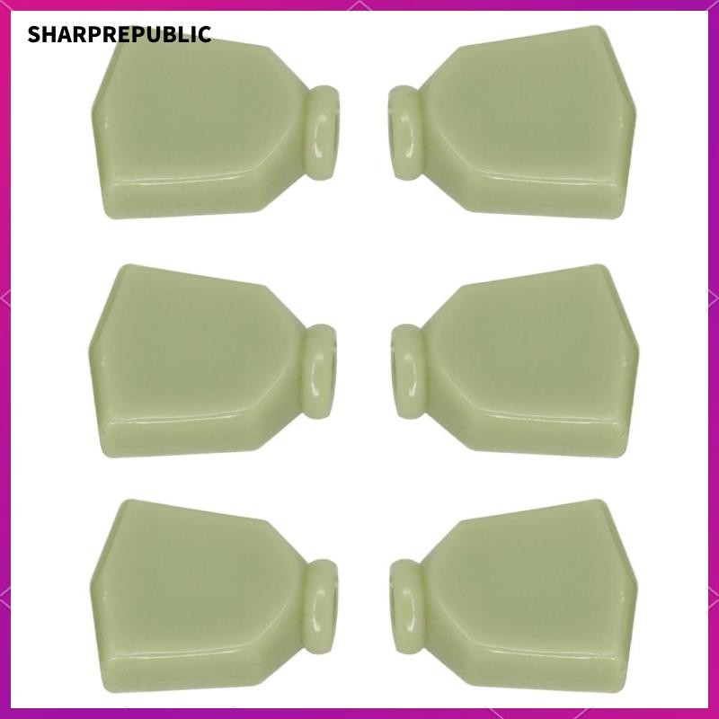 [Sharprepublic] อะไหล่ปุ่มลูกบิดหยก สีเขียว แบบเปลี่ยน 6 ชิ้น