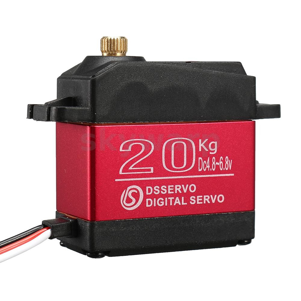 Dsservo DS3218MG เกียร์โลหะความเร็วสูงกันน้ํา 20KG 180°/270° เซอร์โวดิจิตอลสําหรับรถยนต์ อาร์ซี ขนาด