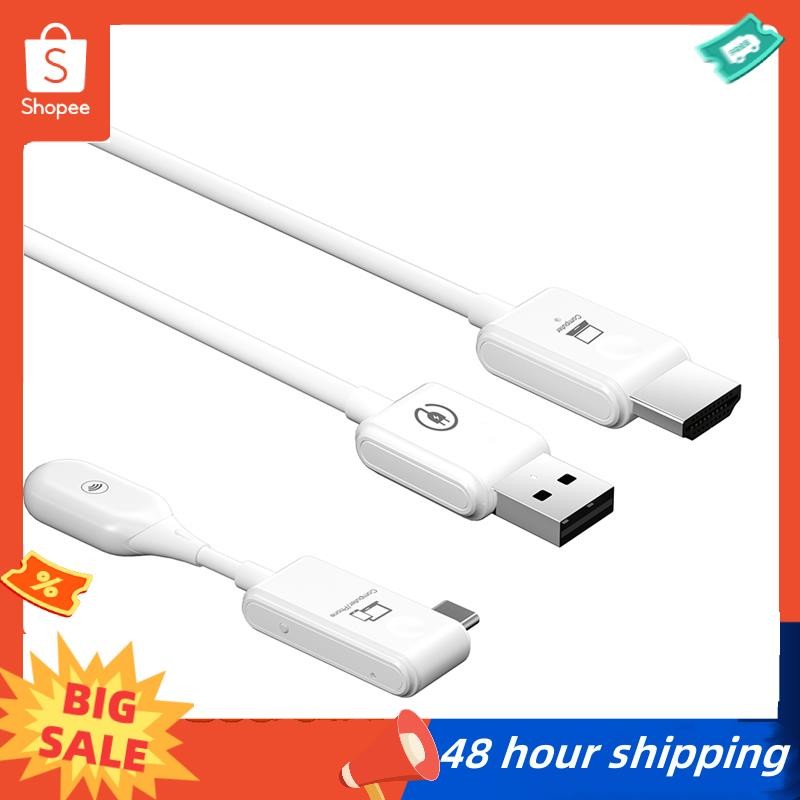 พร้อมสต็อก 1 ชุด CS7 เครื่องส่งสัญญาณวิดีโอตัวรับสัญญาณอะแดปเตอร์ USB รองรับ HDMI Dongle 1080P Wirel