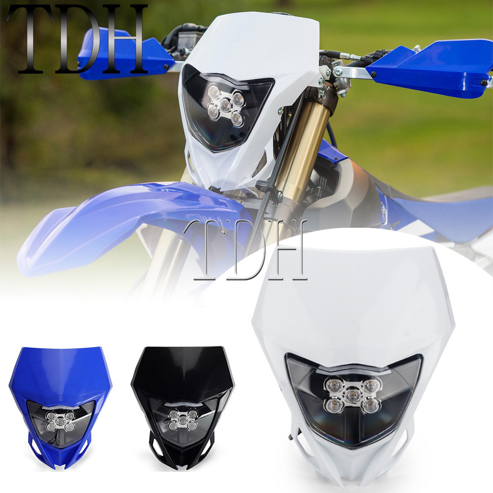 TH LED Front Headlamp Headlight Dirt Bike For Yamaha WR 250 400 450 YZ TTR WR XT FX MX Enduro Motocr