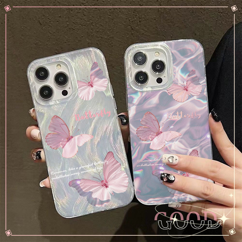 GOOD🔥จากประเทศไทย เคส ไอโฟน ขนนกสีเงิน อ่อนนุ่ม TPU สำหรับi Phone11 16 15 12 14 13 Pro Max 14PLUS/15PLUSสายรุ้ง รอยยิ้ม