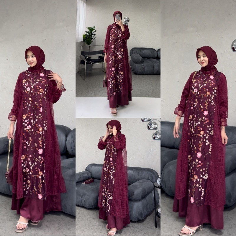 Amanda MALL - HANA DRESS SET BROKEN OUTER BUSUI FRIENDLY WEDDING CLOTHES SIMPLE TEENAGE GAMIS LAMARA