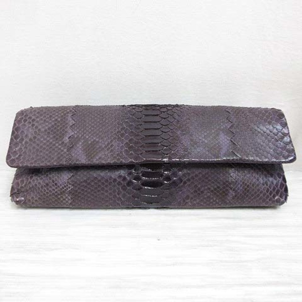 Bottega Veneta Clutch Bag purple Python leather Direct from Japan Secondhand