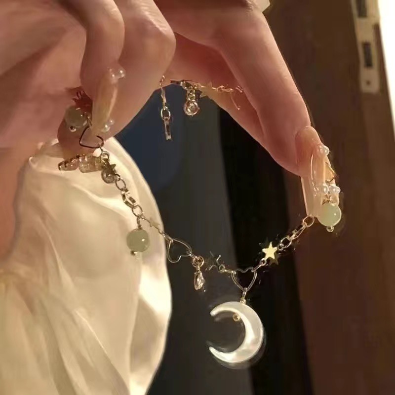 LS สร้อยข้อมือแฟชั่นรูปหัวใจสำหรับผู้หญิง b2802