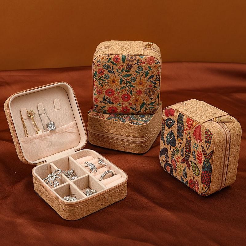 กล่องใส่เครื่องประดับ วินเทจ กล่องเก็บเครื่องประดับ พื้นผิวไม้อ่อน กล่องเครื่องประดับ