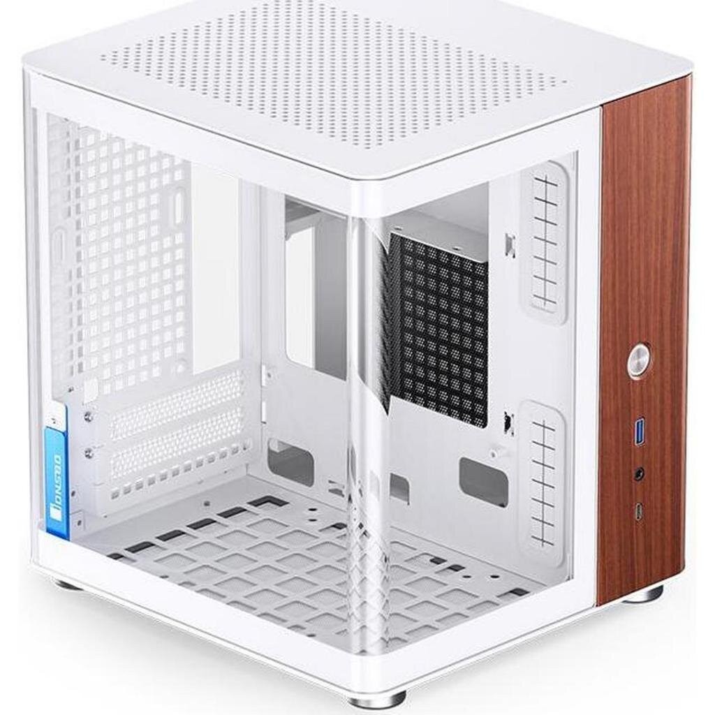 Jonsbo TK-0 White **แถมพัดลม 92mm ARGB x2** iTX Dual-Curved Glass Mini-Tower Case