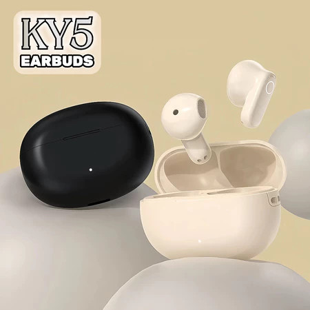 หูฟังไร้สายบลูทูธ TWS KY5 PRO กันน้ํา พร้อมไมโครโฟน สําหรับกีฬาและเล่นเกม เสียง Hifi