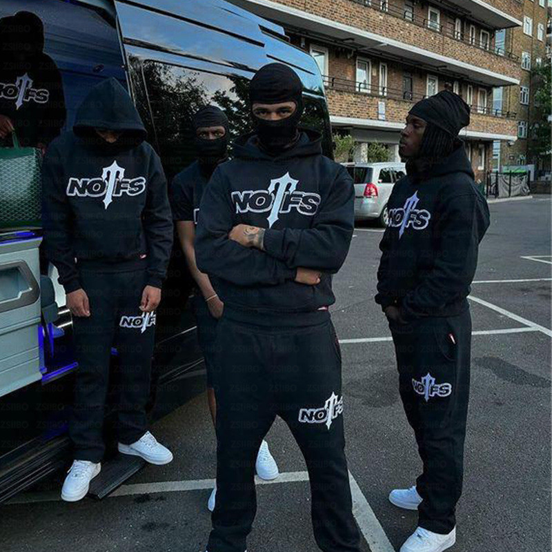 ผู้ชาย Y2k Hip Hop Street Casual Letter พิมพ์ Hooded รูปที่ 5