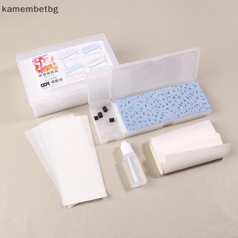 Kamembetbg 1PC แบบพกพา Wet Palettes สําหรับอะคริลิค Paing รุ่นระบายสีถาดเปียกน้ําสีผู้ถือเก็บเปียกสีการสร้างแบบจําลองเครื่องมือ TH