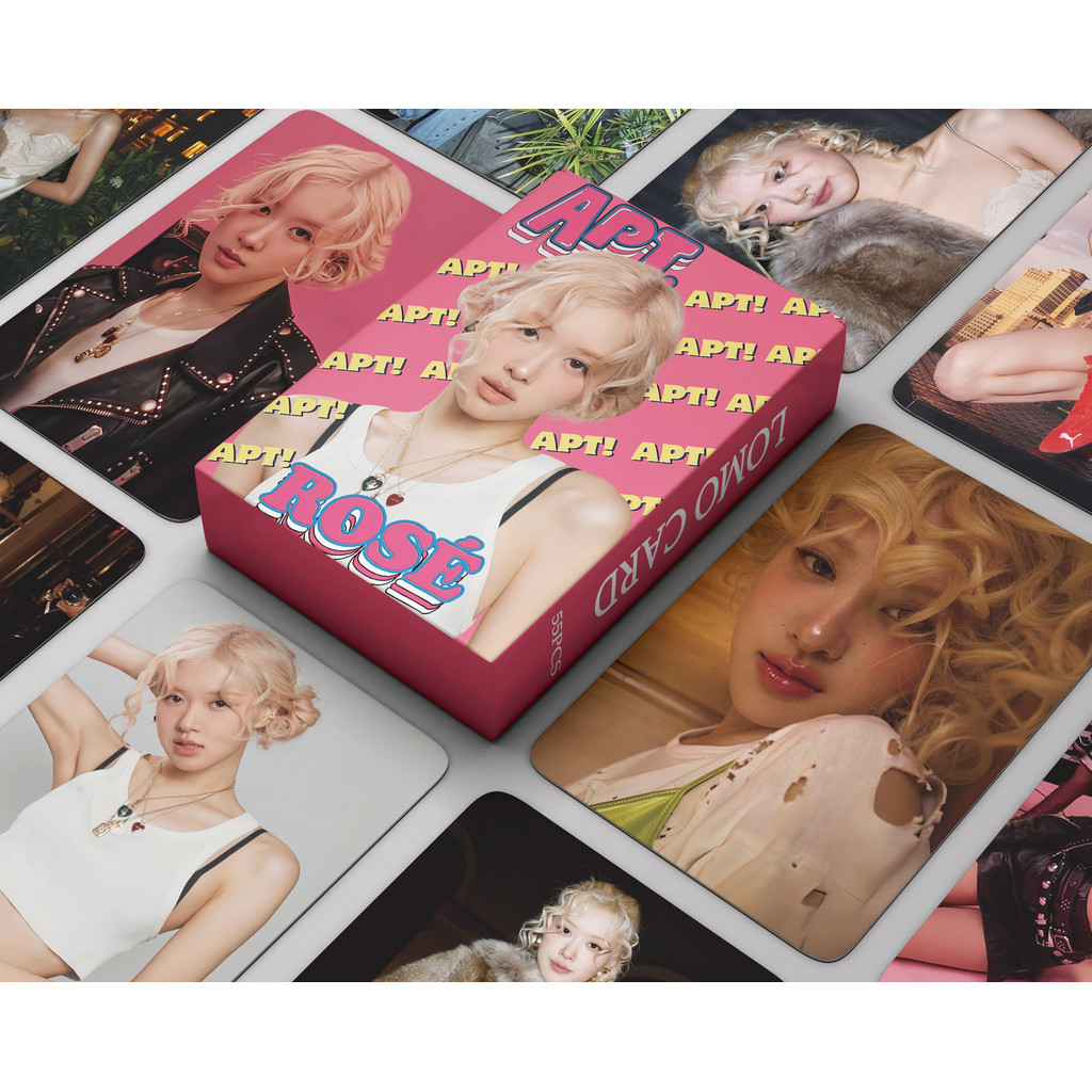 55 ชิ้น BP ROSE APT การ์ด Lomo JENNIE Mantra Lisa ใหม่ WOMAN Rockstar ครบรอบ 8 ปี HANK & ROSE World Tour Photocards JISOO SOLO โปสการ์ด