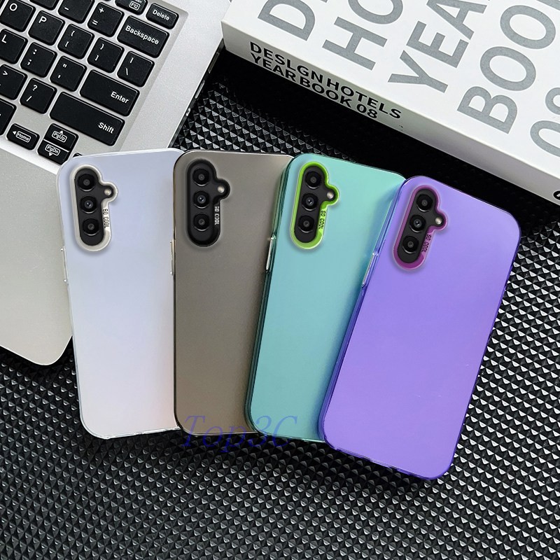เคส Samsung A55 5G,Minimally Samsung A55 5G ออกแบบใหม่เคสป้องกันโทรศัพท์ป้องกันการตก CYK