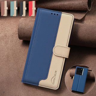 เคส Case for OPPO Reno 16 15 14 13 11 F 16F 15F 14F 11F 13F 14F 8 7 Z 7Z A6x A6c A6s A6t A6 A5 Pro A79 5G A58 A38 A18 A54 A16 A55 A56 A74 A95 เคสโทรศัพท์หนังฝาพับพร้อมช่องใส่บัตรสําหรับ Splice PU Leather Flip Cover Wallet Card Slots Soft TPU Shell BF33