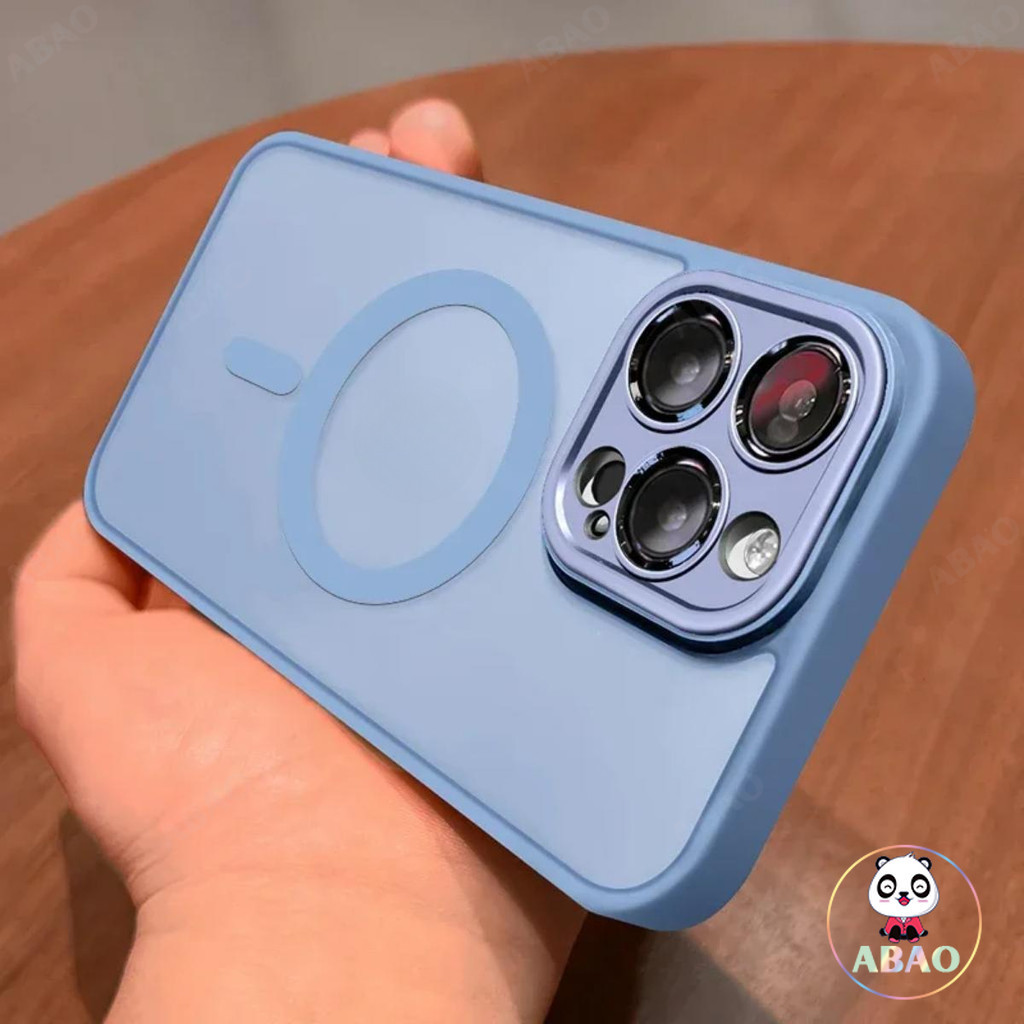 ABao แม่เหล็กหรูหรา Matte โปร่งแสงเกราะกันกระแทกสําหรับ iPhone 16 15 14 13 12 11 Pro Max สําหรับ Magnetic Wireless Charger Case Cover ราคา ถูกที่สุด ดีลบีเคเค แกลเลอรีภาพที่ 9