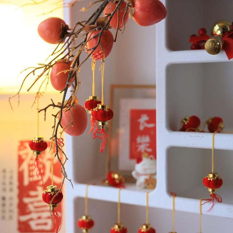 โคมแดงตรุษจีน จี้โคมสีแดง โคมเทศกาล ขนาดเล็ก สำหรับแขวนประดับตกแต่งบ้าน ต้นไม้ งานรื่นเริง - รูปที่ 3