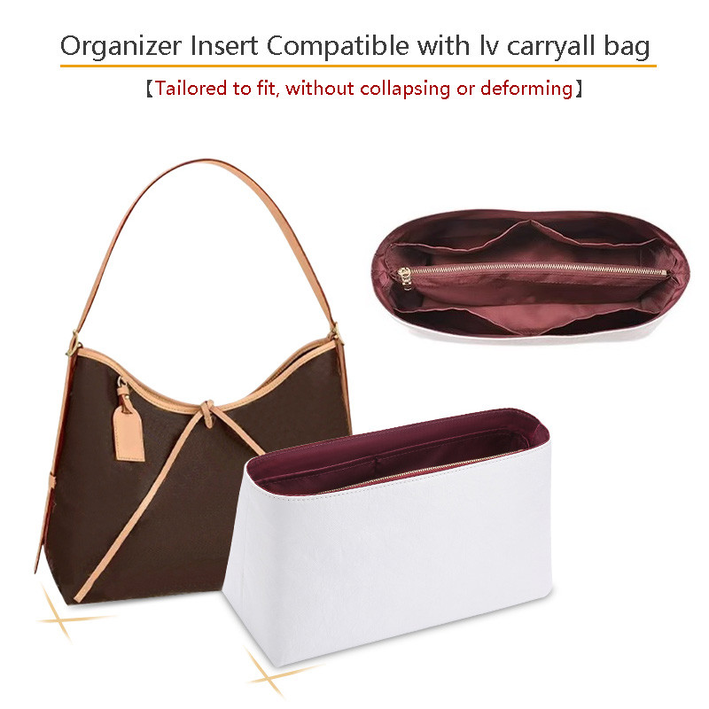 Organizer Insert for Handbags, ใช้งานร่วมกับ lv carryall bag,waterproof bag Organizer for Tote,bag storage,กระเป๋ามีซับใน