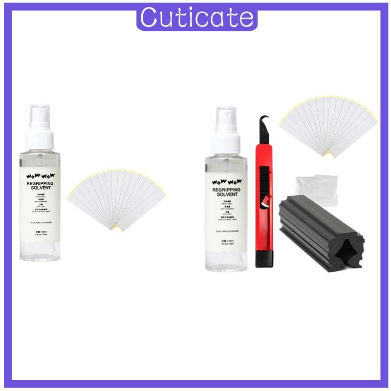 [CUTICATE] Golf Club Grip Kit 15 Tape Strips(2"x10") ซ่อม 4oz Grip Solvent Regripping