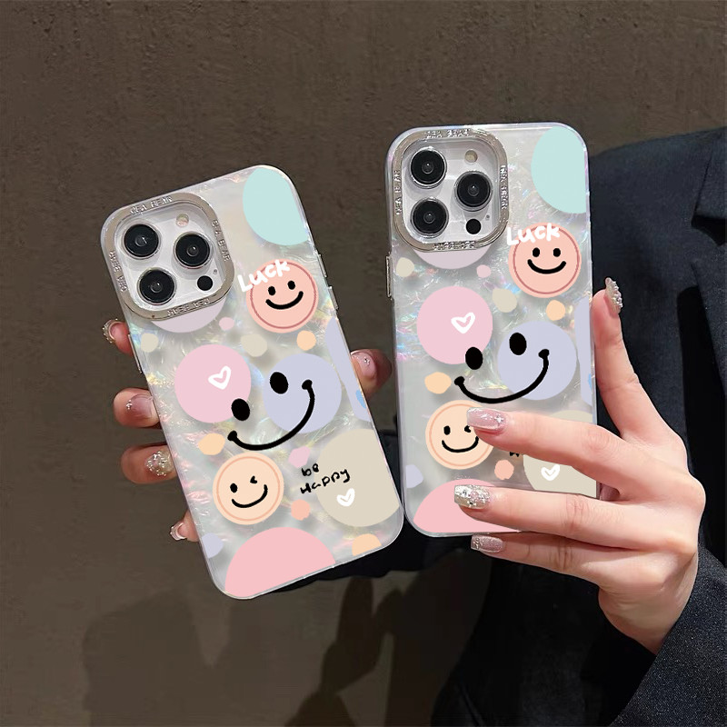 🔥GOOD🔥เคสโทรศัพท์ เคสรูปยิ้ม แบบนิ่ม สำหรับรุ่น 15 14 13 13PRO 13PROMAX 12 Pro Max 11 8plus 7plus 7 XR X XS Max SE 11Pro