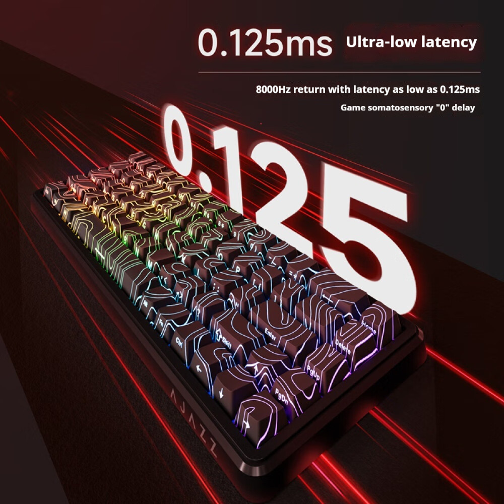 Ajazz AK680MAX e-sports คีย์บอร์ดแกนแม่เหล็กแบบมีสาย, อัตราคืน 8k,RT0.01, เวลาแฝงต่ําเต็มคีย์ hot swappable 8k อัตราคืน RGB คีย์บอร์ดอลูมิเนียมอัลลอยด์
