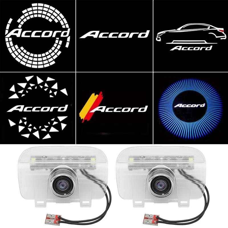 2pcs รถ LED ประตูยินดีต้อนรับ Shadow แสงเลเซอร์โปรเจคเตอร์ Courtesy Ghost โคมไฟสําหรับ Honda 9th 10th Accord 2014 2016 2015 2018 Decor