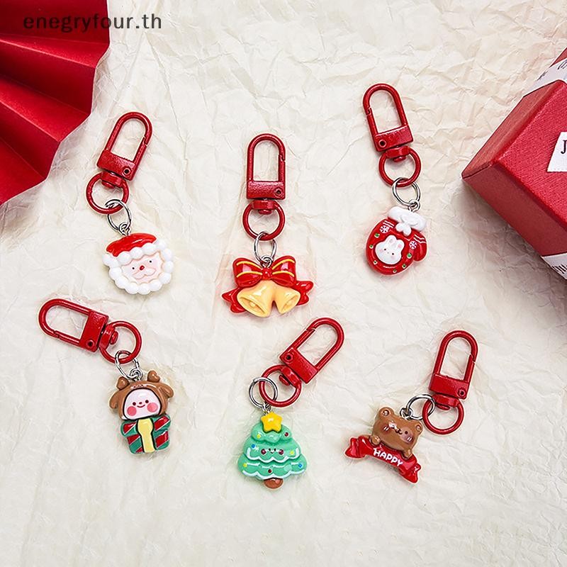 ของขวัญ & ของเล่น การ์ตูนคริสต์มาสพวงกุญแจจี้น่ารักแฟชั่นต้นคริสต์มาสมนุษย์หิมะที่สําคัญแหวน น่ารัก กระเป๋าเป้สะพายหลังอุปกรณ์ตกแต่งของขวัญ Xmas