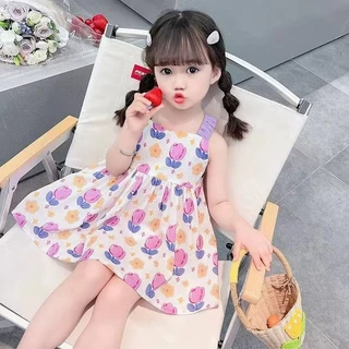 สาวชุดดอกไม้ 2025 สไตล์ใหม่ Ocean Chic น่ารักเจ้าหญิง Halter กระโปรงปุยกระโปรงฤดูร้อน🎈🎀