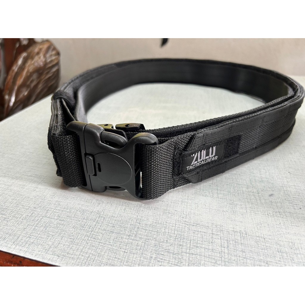ZULU Tactical Gear เข็มขัดหัวพลาสติกดับเบิ้ลล๊อก มีเฉพาะสีดำ  (สินค้าพรีออเดอร์ 7-15 วัน)