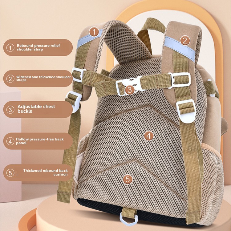 กระเป๋าเป้สะพายหลังเด็กใหม่สําหรับโรงเรียนอนุบาล-กระเป๋านักเรียนวัสดุดําน้ําขนาดเล็กน้ําหนักเบาการ์ตูนน่ารักเด็กวัยหัดเดิน เป้ (3-6 ปี)