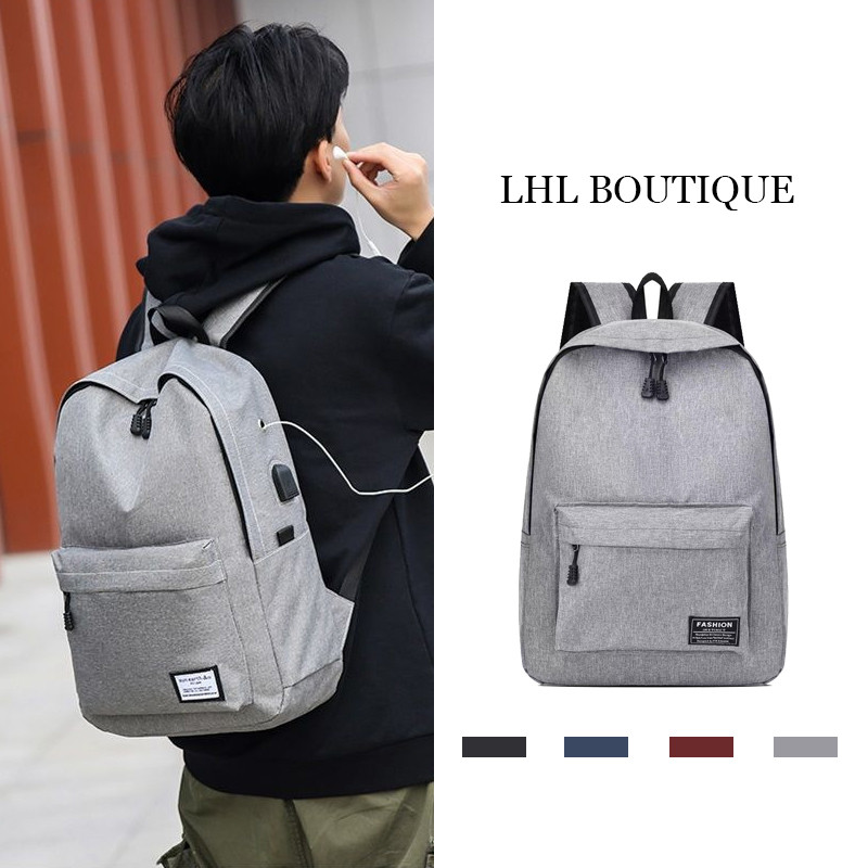 LHL BOUTIQUE กระเป๋าเป้พกพาขนาดใหญ่ที่เรียบง่ายสำหรับการเดินทาง