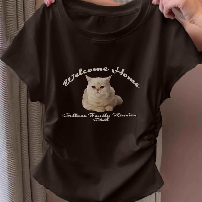 [จัดส่งจากกรุงเทพ] เสื้อใส่ให้ดูผอม  เสื้อน่ารักๆมินิมอล  เสื้อยืดเซ็กซี่  เสื้อผ้าน่ารักๆสไตล์เกาหลี  เสื้อยืดไฮโซดูแพง - รูปที่ 6