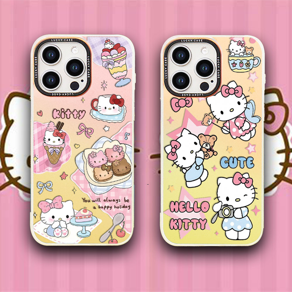เคสมือถือฮาโหลคิตี้สำหรับไอโฟน11 13 case cute catty for iPhone 16Plus 13Pro 15 14 12 11Pro Max X XR XS Max 7 8 SE2020