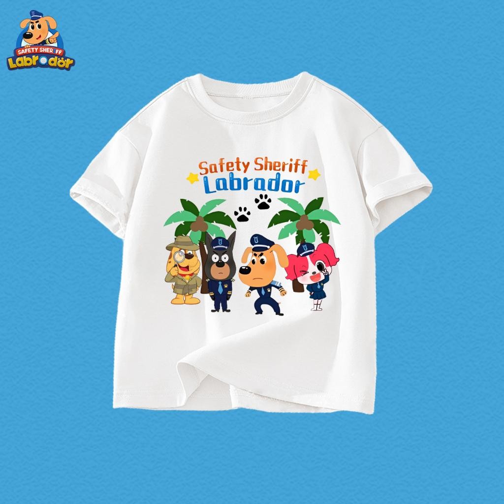 พร้อมส่ง [ผ้าฝ้าย 100%]พร้อมส่ง เสื้อยืดเด็ก นายอำเภอลาบราดอร์ Sheriff Labrador Kid‘T-shirt พิมพ์ลาย ผ้าCotton 100% ใส่ส