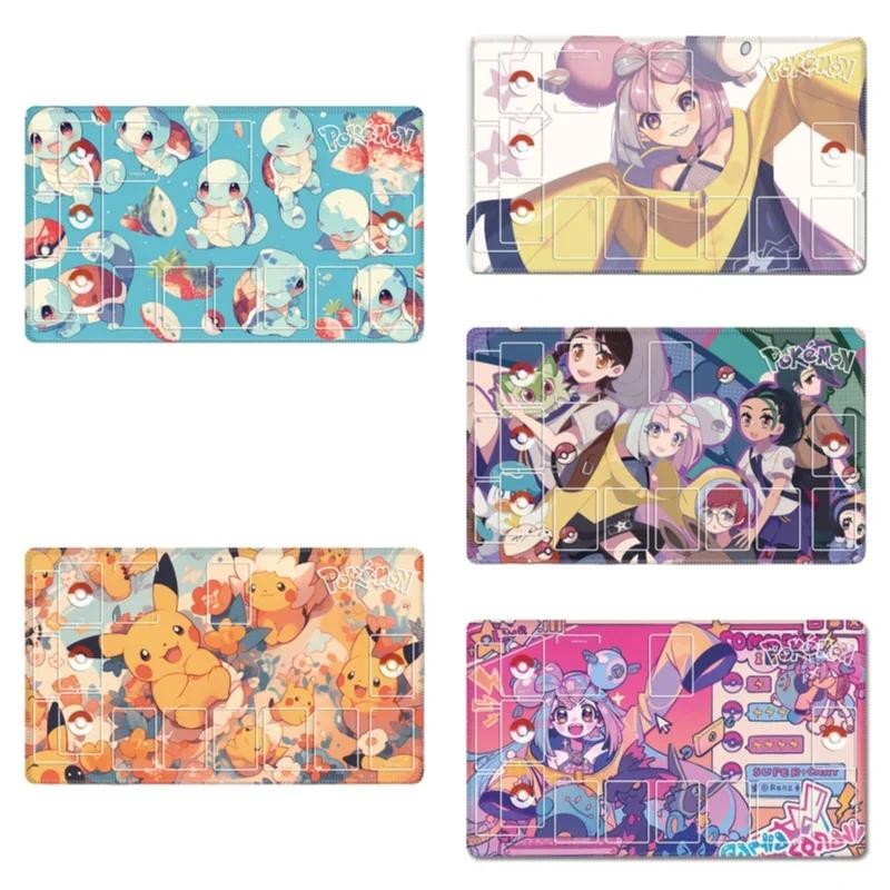 60x35x0.2 ซม.อะนิเมะ Pokemon เกม PTCG เฉพาะการ์ด Play Mat Battle กับ Iono Pikachu Squirtle Bulbasaur Charizard ของขวัญของเล่น