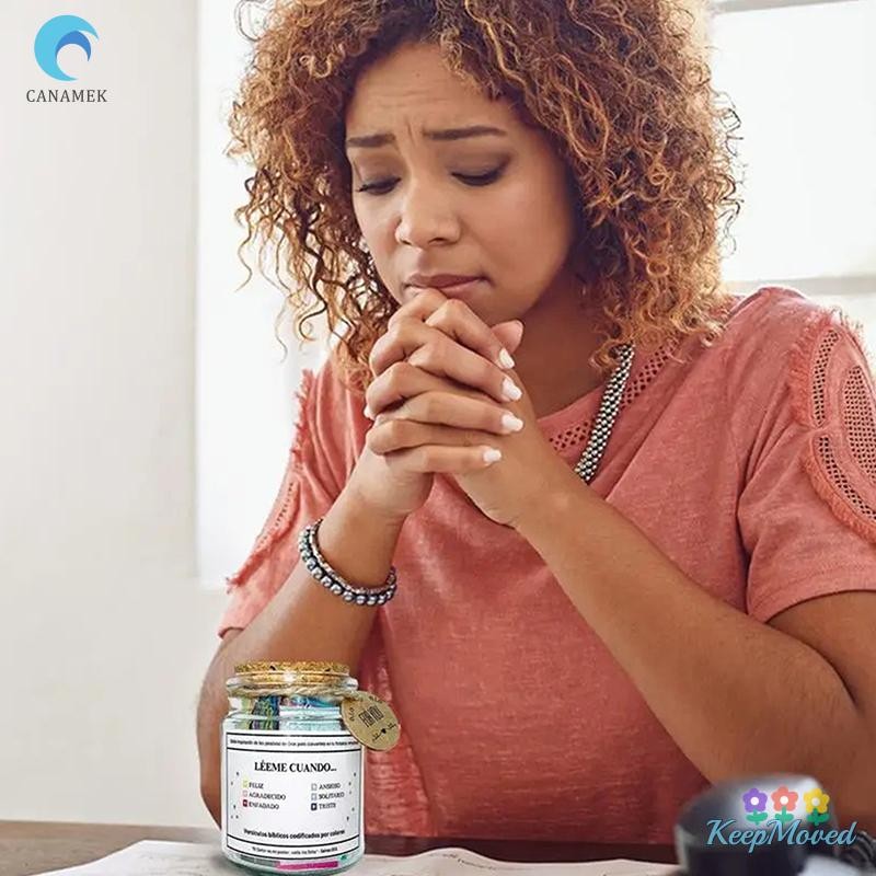 Keepmoving Bible Verse Jar สเปน Scripture สวดมนต์ Hope Bible Verse Jar ตกแต่ง Positive Thinking Emot
