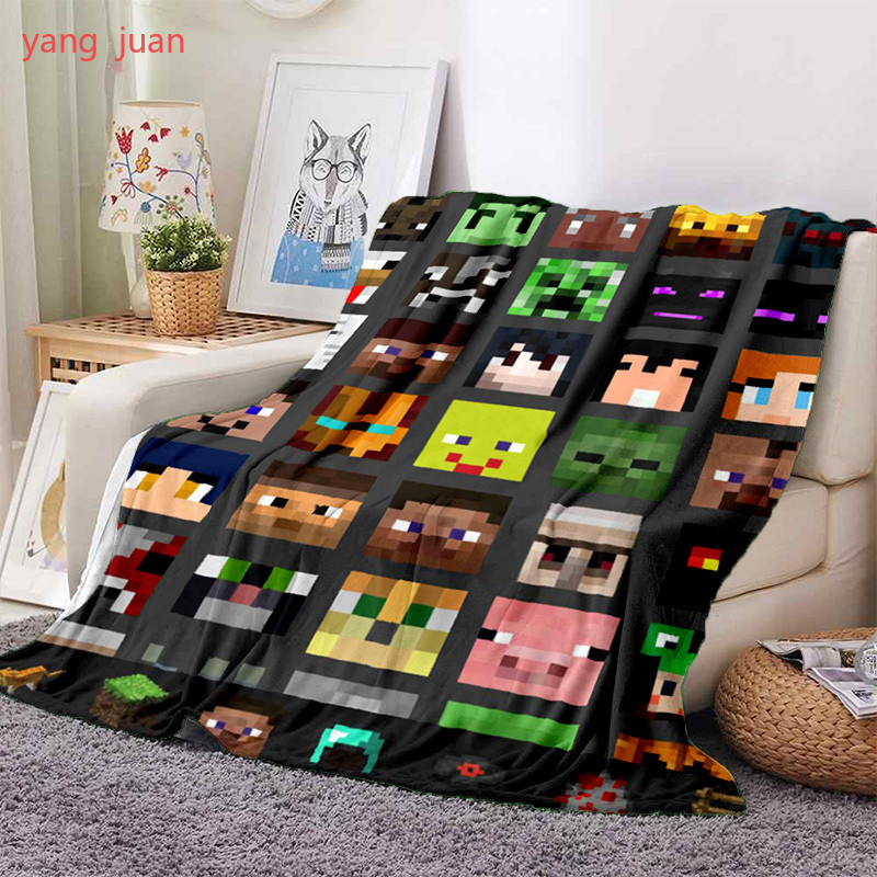 ผ้าห่ม มายคราฟ นุ่มและอบอุ่น มีเสน่ห์ โลกของฉัน แซนด์บ็อกซ์ ตัวละครเกม 3ง พิมพ์ขนแกะโยนผ้าห่ม - รูปที่ 5