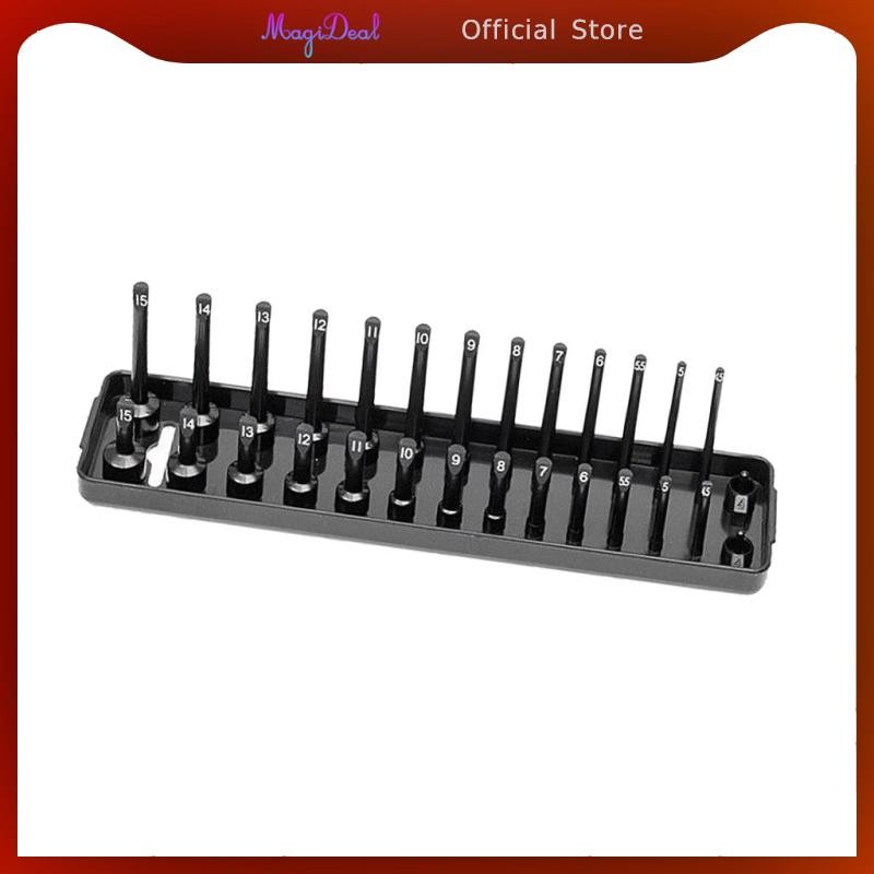 ถาดจัดระเบียบซ็อกเก็ตไดรฟ์ MagiDeal | ที่ยึดซ็อกเก็ต | ที่จัดระเบียบเครื่องมือคุณภาพพรีเมี่ยม - รูปที่ 2