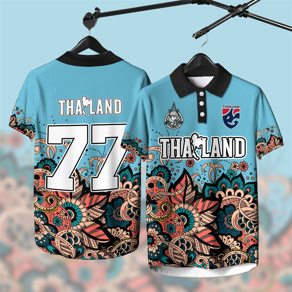 เสื้อแข่งทีมชาติไทย เสื้อฟุตบอล เสื้อฟุตบอลชั้นนํา เสื้อโปโล [ทําเอง]