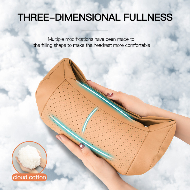 1PCS รถคอหมอนทั้งสองด้าน Nappa หนัง Pack Headrest Fit สําหรับ Geely Coolray เรขาคณิต Emegrand Monjar