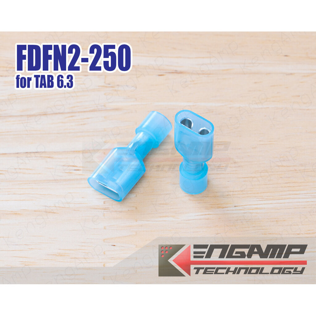 (100ตัว) [TMN] FDFN2-250 หางปลาเสียบ TAB 6.3 ตัวเมีย หุ้มด้วยไนลอนทนอุณหภูมิ 105 C สำหรับเข้าสาย 1.5-2.5mm2