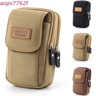 Aiqinf กระเป๋าโทรศัพท์มือถือผ้าใบ Universal กลางแจ้งเอวแพ็คผ…