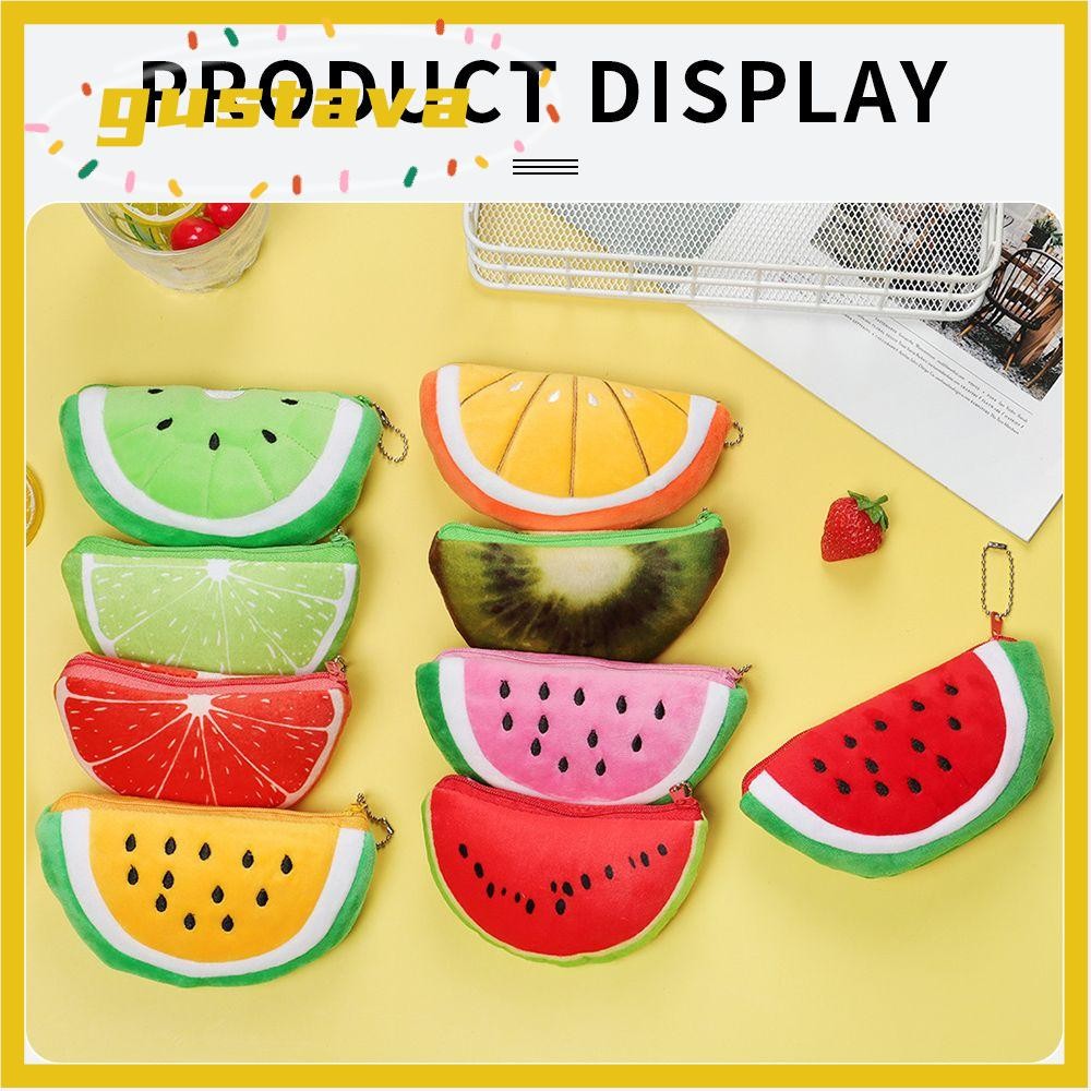 GUSTAVA Fruits Coin Bag Girls Kids Cute Coin Wallet Headphone Storage Bags Money Bags Wallet