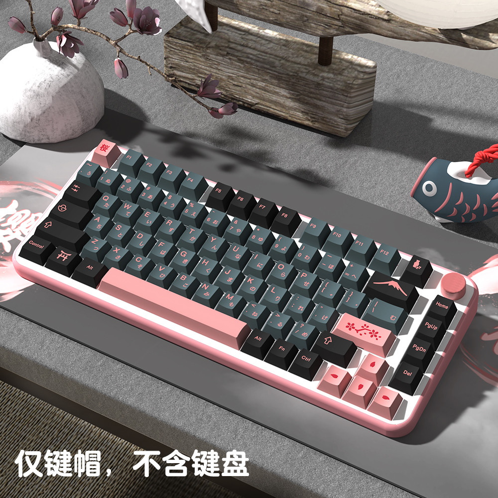 156Keys GMK Night Sakura Keycaps Cherry Profile Keycap PBT Dye Sublimation สําหรับแป้นพิมพ์ MX Mecha