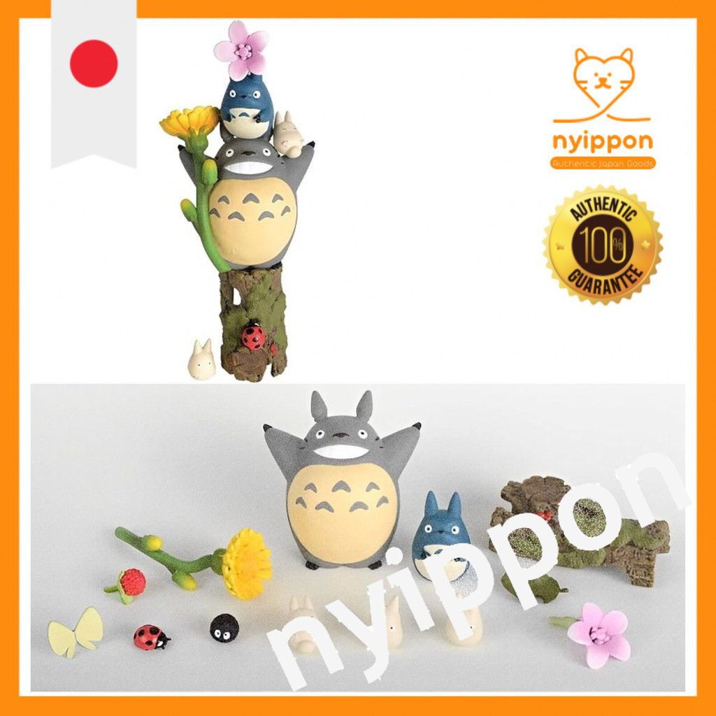 NOS-83 My Neighbor Totoro Figure with Grass and Flowers and Totoro