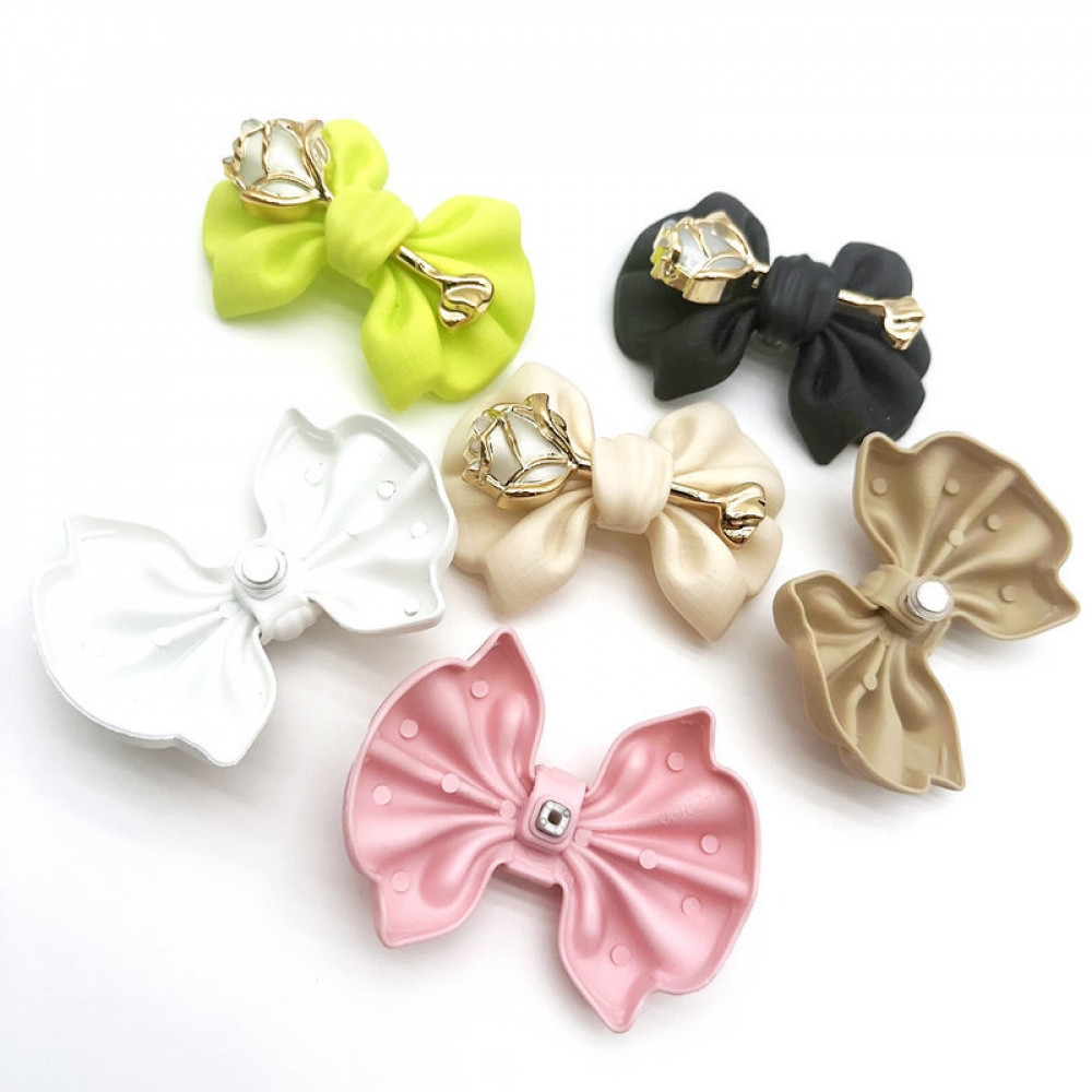 Sense of advanced Bow 1pcs Cross jibz Hole รองเท้า Charm อุปกรณ์เสริมรองเท้าแตะรองเท้าแตะ DIY ตกแต่งหัวเข็มขัดสําหรับ croc